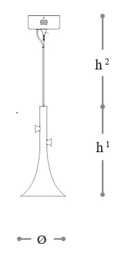 Pendelleuchte Baffo 725-Incanto-Italamp - Abmessungen